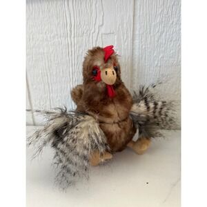 VINTAGE The Petting Zoo Plush Chicken Rooster Stuffed Animal Toy JLI 1994